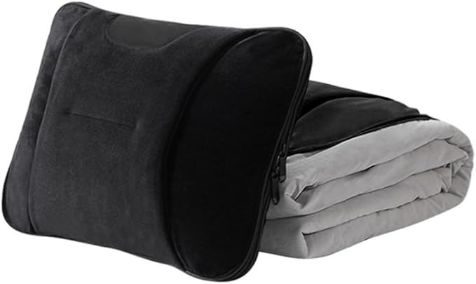 Car Travel Blanket Waist Support Blanket for Mercedes Benz/AMG GL X166 X164 SUV GL 350 400 450 500 550 / GL63, Premium Soft 3 in 1 Warm Soft Travel Blanket Car Pillow Blanket,Black