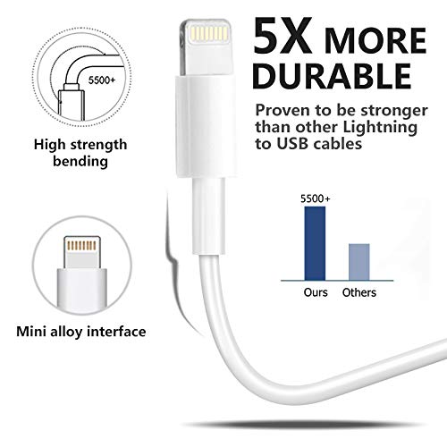 4Pack Original Apple MFi Certified Charger Lightning to USB Charging Cable Cord Compatible iPhone 14/13/12/11 Pro/11/XS MAX/XR/8/7/6s Plus,iPad Pro/Air/Mini,iPod Touch (6ft)