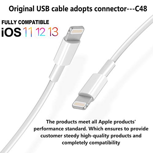 4Pack Original Apple MFi Certified Charger Lightning to USB Charging Cable Cord Compatible iPhone 14/13/12/11 Pro/11/XS MAX/XR/8/7/6s Plus,iPad Pro/Air/Mini,iPod Touch (6ft)