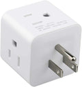 Multi Plug Outlet Extender, Vsanstar 3 Prong Wall Tap 4 Way AC Electrical Outlets Power Strip, Power Plug Splitter Grounded to USA Adapter for Home Office, Kitchen (USA Plug Outlet)