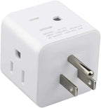 Multi Plug Outlet Extender, Vsanstar 3 Prong Wall Tap 4 Way AC Electrical Outlets Power Strip, Power Plug Splitter Grounded to USA Adapter for Home Office, Kitchen (USA Plug Outlet)