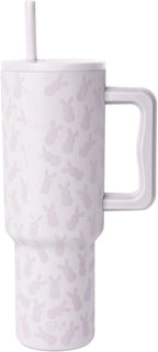 Simple Modern Easter 40 oz Trek Tumbler with Handle and Straw Lid | Cup Holder Friendly Insulated Stainless Steel Travel Mug | Easter Bunnies