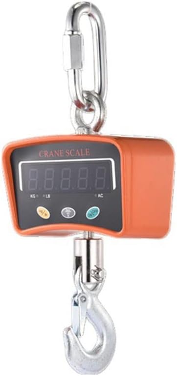 Heavy Duty Electronic Hanging Scale for Suitcases, Industrial Strength Luggage with Hook Travel and Shipping Needs (Orange 500KG)