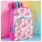 Trail maker 15 Inch Kids Backpacks for Boys & Girls | Preschool, Kindergarten, Elementary School Backpacks with Adjustable, Padded Straps (Radiant Rainbows)