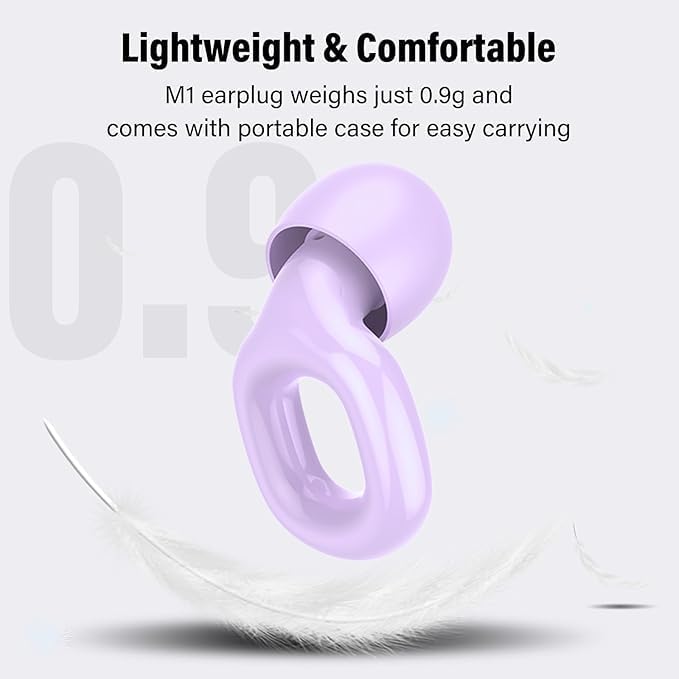 Ear Plugs for Sleeping 35dB Noise Cancelling Silicone Earplugs Single and Double Layer Tips for Side Sleepers Reusable Travel Work Study