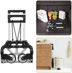 Lightweight Portable Folding Hand Truck - Durable Aluminum Trolley for Effortless Luggage, Grocery, and Shopping Transport