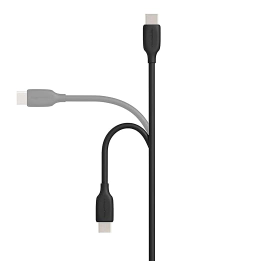 Amazon Basics USB-C to USB-C 2.0 Fast Charging Cable, 60W, 480Mbps Speed, USB-IF Certified, for Apple iPhone 16/15, iPad, Samsung Galaxy, Tablets, Laptops, 10 Foot, Black