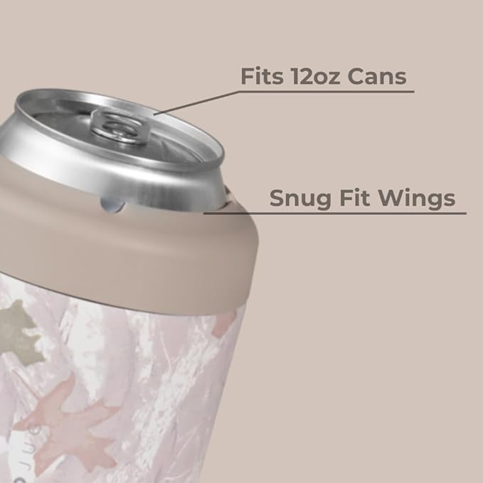 HydroJug Standard Can Cooler - 2-in-1 Insulated Can Cooler Cup - Stainless Steel Can Holder with Non-Slip Rubber Base - Screw-Top Lid - Dishwasher Safe - 12oz, Camo