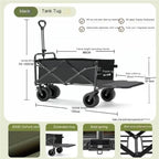 Portable Folding Beach Cart, Lightweight Outdoor Trolley for Camping & Picnic, Easy-Throw Design for Beach Activities & Travel, Ideal for Food & Gear Transport