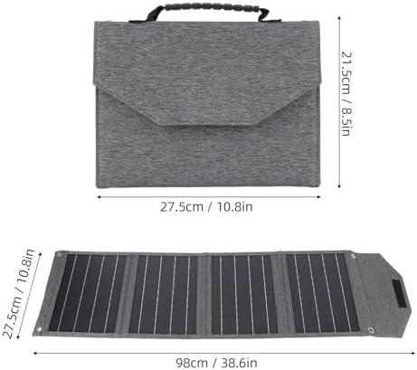 Foldable Solar Panel Charger, 80W Outdoor Camping Hiking Water Proof Monocrystalline Silicon, 2 USB Outputs for Phone Camping, Hiking, Backpacking