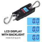 Portable Luggage Scale, Digital Balance Fishing Weighing Electronic Scale 300kg Heavy Hanging Stainless Steel Hook Scale Luggage Scale