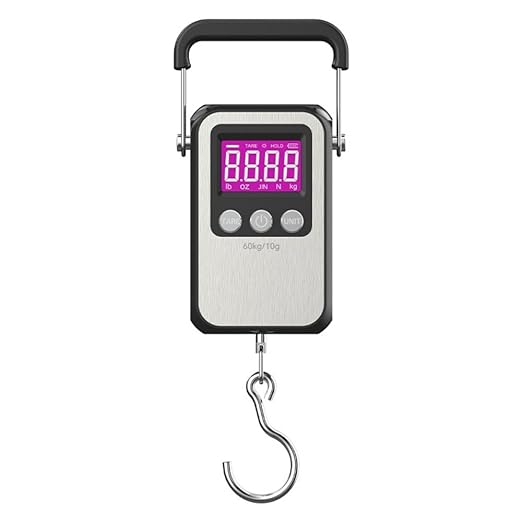Klau Portable Rechargeable 60 kg / 120 lb Heavy Duty Hanging Scale Luggage Scales with Wide Handle Black for Home Farm Hunting Outdoor