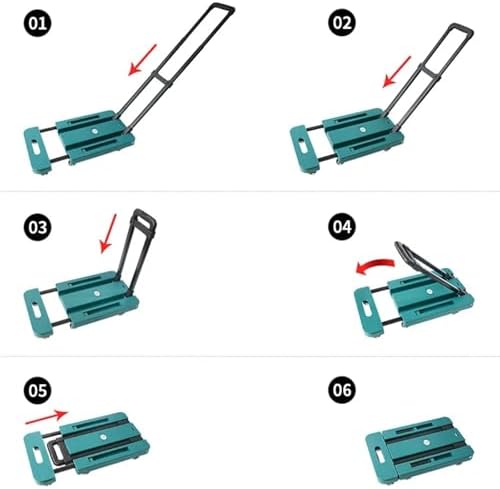 Heavy Duty Folding Hand Truck Cart Portable Trolley for Camping Luggage Home Travel Compact Foldable Design for Easy Storage & Transport