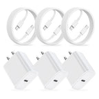 iPhone Charger Fast Charging, 3Pack USB C Charger Block with USB C to Lightning Cable Cord, Type C Fast Charging Block Compatible with iPhone 14 Pro Max/14 Plus/13 Pro/13 Mini/12/11/XS Max/XR/X/8/7/SE