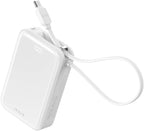 iWALK Portable Charger, 10000mAh 45W PD Power Bank, USB C in&Out Fast Charging Battery Pack with Phone Stand, Travel Essential Powerbank for iPhone 17 16 15 14 13 12 Samsung S25 MacBook etc,White