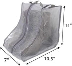 Hewnda Portable 2 Pack Boots Storage, Short Boots Storage/Protector Bag,Grey Portable waterproof storage bags are used for travel storage, under the bed, wardrobe, shoe cabinet and other home storage