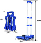 Heavy Duty Folding Hand Truck Portable Sack Trolley for Luggage & Shopping Foldable Cart for Home Use & Travel Compact Moving Wheel Barrow (Black)