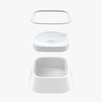 Splash-Proof Dog Drinking Bowl & Cat Water Bowl, 2-in-1 Pet No-Spill Slow Feeder with Floating Disk