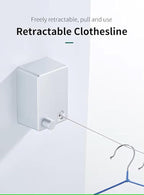 Retractable Clothesline Laundry Line Outdoor Indoor Cord Portable Travel Wall Mounted Space-Saver Single Rope String Clothes Drying Rack for Balcony Bathroom, Heavy-Duty Sold by The Chosen Ones 23.