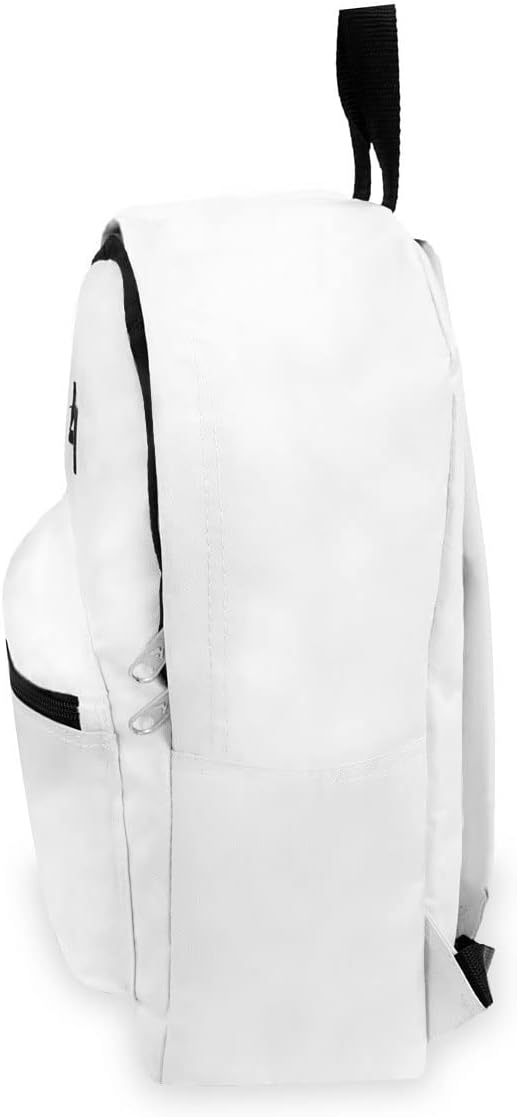Everest Luggage Basic Backpack, White, Medium