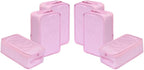 Travel Shoe Bags, Foldable Waterproof Shoe Pouches Organizer-Double Layer (6 Pink Shoe Bags)