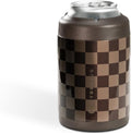 HydroJug Standard Can Cooler - 2-in-1 Insulated Can Cooler Cup - Stainless Steel Can Holder with Non-Slip Rubber Base - Screw-Top Lid - Dishwasher Safe - 12oz, Autumn Checkers