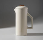 AIRES Ceramic French Press Coffee Maker – 34 oz Heat-Retaining Stoneware – Elegant Neutral Color – Inspired by Buenos Aires Coffee Culture – Gift-Ready with Barista Brewing Guide