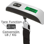 Electronic Backlit Luggage Scale up to 110lb (50kg) Capacity, Accuracy: .02lb (10g), with Thermometer (Battery Included) by EX ELECTRONIX EXPRESS