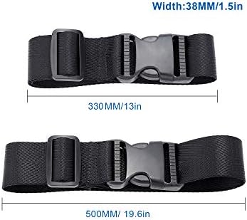 Frienda 4 Pcs Luggage Straps Add a Bag Luggage Connector Straps for Suitcase Travel Accessories Essentials to Connect Two Suitcase Adjustable Belt