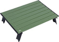 iClimb Ultralight Compact Mini Beach Picnic Folding Alu. Table with Carry Bag, Two Size (Green, L)