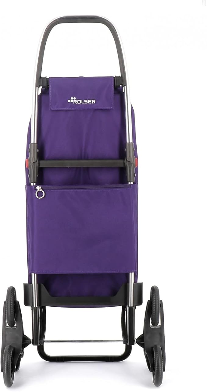 Rolser I-Max MF 6 Wheel Stair Climber Foldable Shopping Trolley - Purple