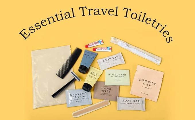 Trail maker (25 Pack) Bulk Hygiene Kits for Homeless Care Package Supplies,Bulk Hygiene Products Travel size, 35 Piece Complete Toiletry Kits Bulk for Men and Women