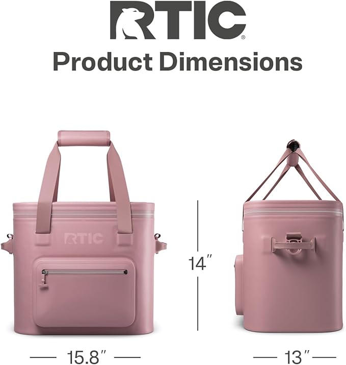 RTIC Ultra-Tough Soft Cooler Pro, Insulated, Waterproof, Leak Proof, Portable Floating Bag for Beverage, Drink, Lunch, Outdoor, Beach, Car, Camping, Picnic, Fishing, Boat