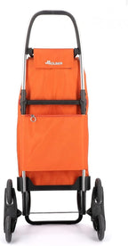 Rolser I-Max MF 6 Wheel Stair Climber Foldable Shopping Trolley - Orange
