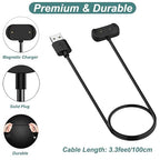Kissmart Charger for Amazfit T-Rex Pro, Bip 5, Bip 3, Bip U Pro, GTS 4 Mini, GTS 2, GTS 2e, GTS 2, GTR 2, GTR 2e, GTR mini, Active Smart Watch Charging Cable Cord [2-Pack, 3.3ft/1m]