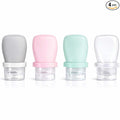 1 oz Silicone Travel Bottles, Leakproof Squeeze Bottle Mini Travel Size Container for Toiletries Lotion Shampoo and Conditioner Liquid Salad Dressing to go Condiment, TSA Approved, 4 Pack