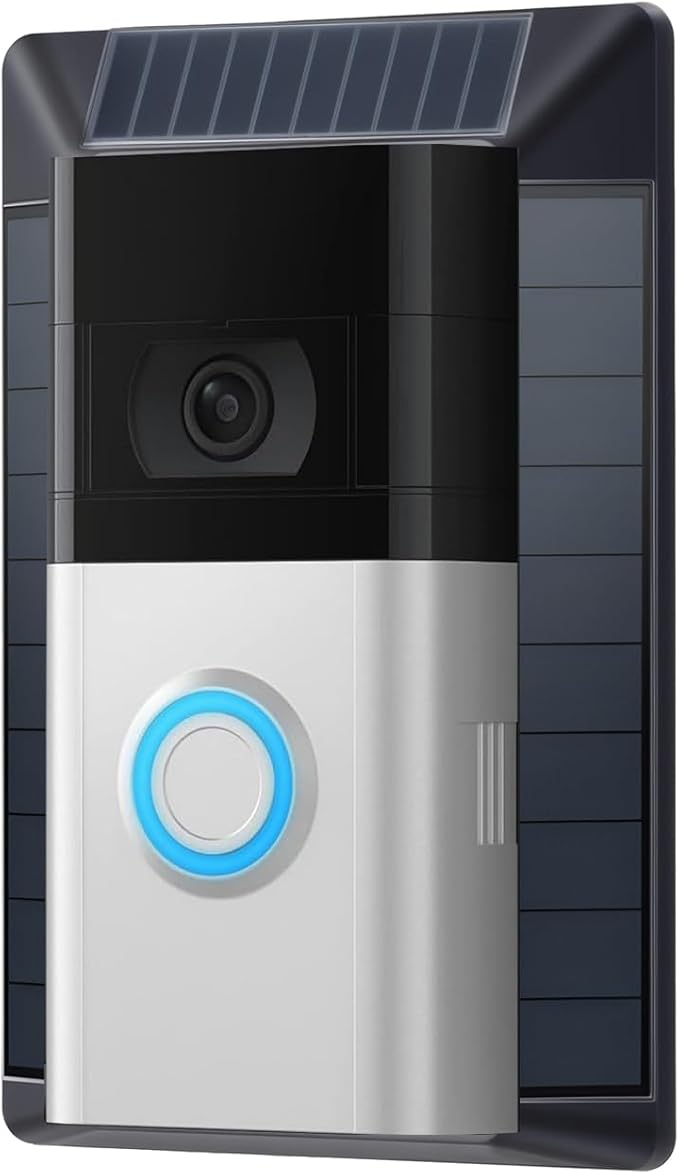 Doorbell Solar Charger - Compatible with Ring Video Doorbell Plus 3,3 Plus, 4,and Battery Doorbell Pro(Video Doorbell 3, 3+, 4)