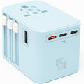45W Universal Travel Adapter – Compact Plug with 3 USB-C & 2 USB-A Ports for EU/UK/US/AU, International Power Adapter Worldwide Charger, CE/FCC/RoHS Certified (Blue)