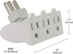Globe Electric 46505 3-Outlet Lateral Swivel Grounded Wall Adapter Tap, White Finish