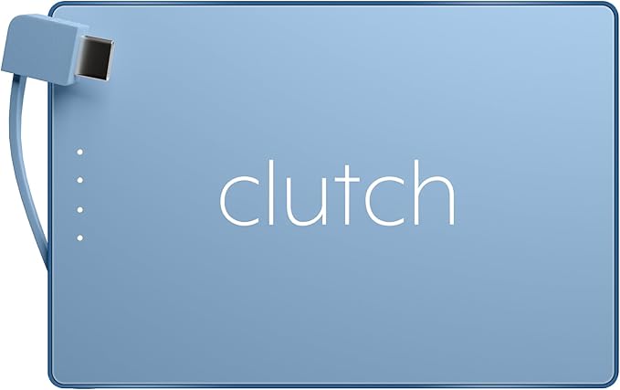 Clutch - Pro USB-C Portable Charger - Compatible with iPhone 15, 16, 17 & Android Devices - Power Bank Magnetic Battery - TSA Travel Approved - USB Rechargeable - Built-in Cable - 5000 mAh - 3.7oz