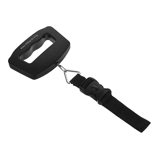VILLCASE Digital Luggage Scale with Webbing Hook Large Handle Rechargeable Travel Weight Scale for Suitcases Portable Baggage Weighing Machine with LCD Display