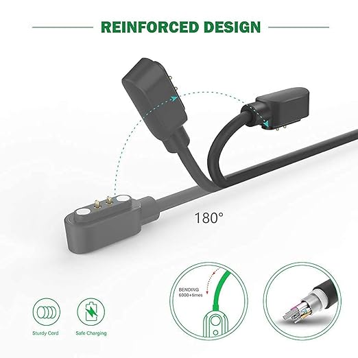 Charger for Spade & CO Health Smartwatch 4 & Spade Health Smartwatch 3 Charging Cable, 3.3FT Replacement Magnetic USB Charger Cable Cord Accessories, Durable and Portable