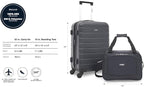 Wrangler Smart Spinner Hardside Luggage, 2 Piece Set, Dark Shadow