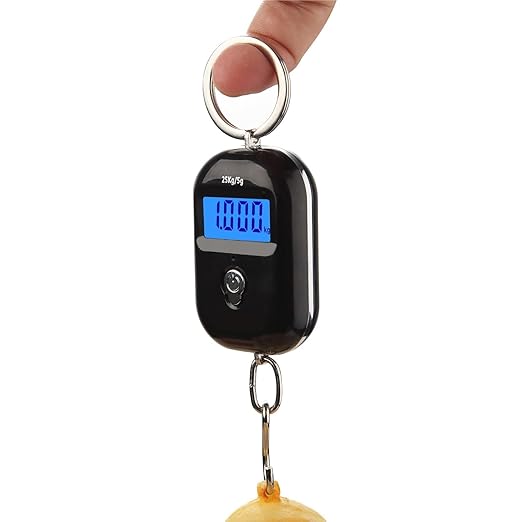 Luggage Weight Scale, 5pcs 25kg Digital Hanging Scale Portable Hook Scale Electronic LCD Travel Suitcase Luggage Bag Weight mini Scales,for Travel(Black)