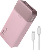 JUOVI Power Bank Portable Charger 20000mAh 35W Fast Charging，PD 3.0 QC 4.0 Phone Charger with LED Display, Travel Battery Pack 2 USB C 2 USB A Ports for iPhone 16/15/14 Series, Galaxy, iPad