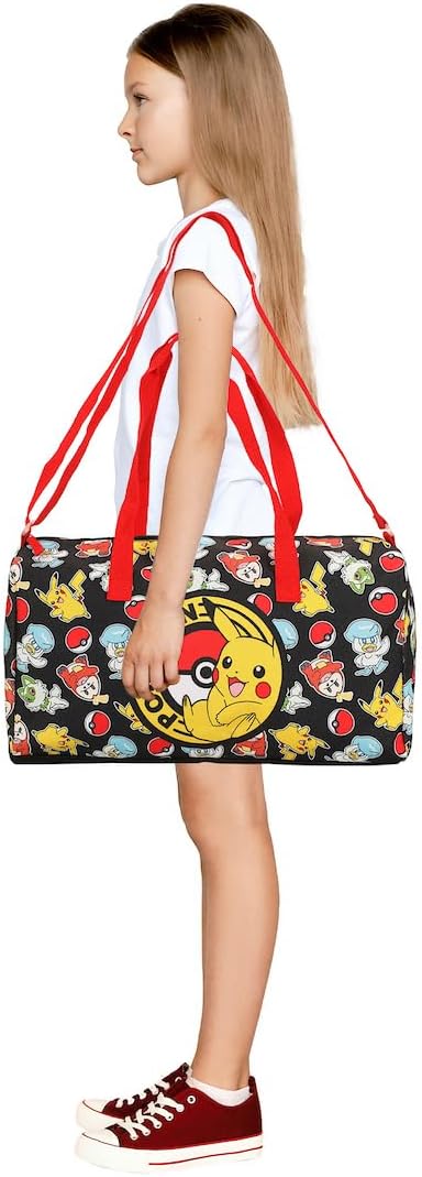 Pokémon Half Poké Ball & Character Print 5-Piece Duffel Bag Set