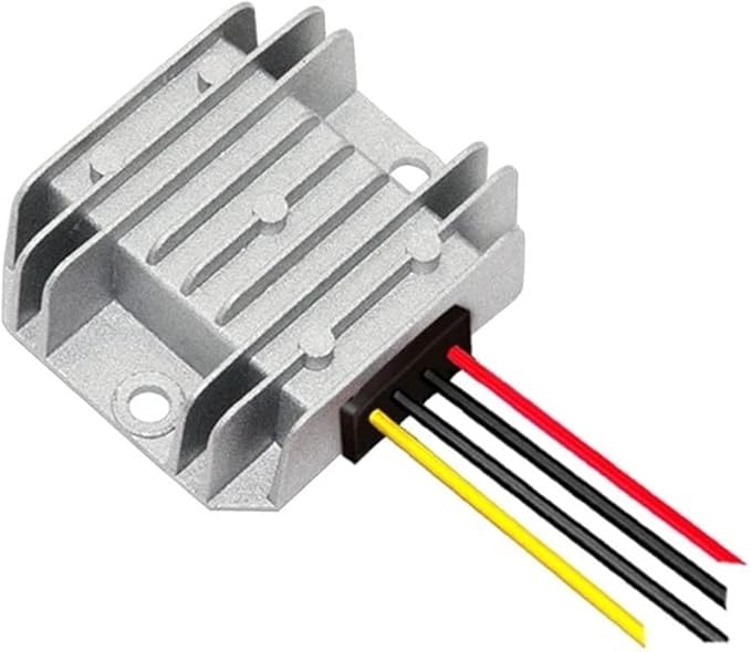 DC-DC (15V-32V) 120W 10A 24V to 12V Buck Converter, Power Transformer, Voltage Regulator IP68 Waterproof Module for Scooters, Cars, Trucks