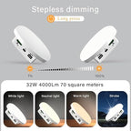 Tent Light 4500 Lumen, Camping Lantern Portable Rechargeable LED, Super Bright Magnetic Hanging Camping Light with 3 Color Modes & Stepless Dimming for Canopy, Tent, Emergency, Home & Travel（White）