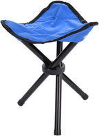 Folding Camping Stool with Carry Strap - Portable Tripod Lightweight 3-Leg Collapsible Chair for Outdoor Hiking, Fishing, Picnic & Travel(Blue)