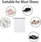 15 Pack Shoe Bags for Travel, PE Waterproof Clear Drawstring Shoe Bag Large Portable Shoe Storage Bag for Men & Women Ideal for Luggage, Backpack, Gym and Daily Storage, Multi-Size